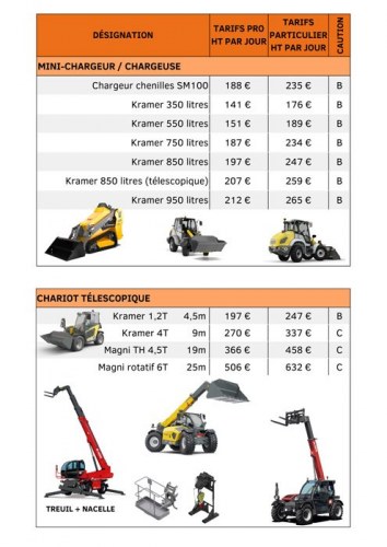 Tarifs de location 1er Avril 2025 - 3