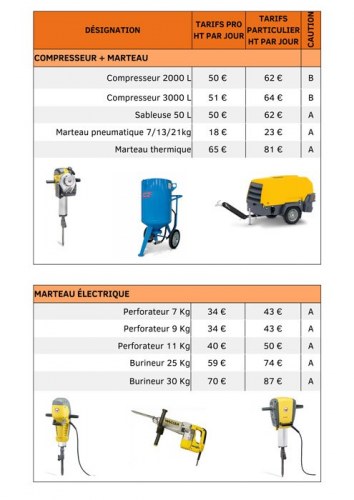 Tarifs de location 1er Avril 2025 - 6