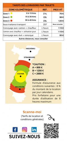 COLMAR - Tarifs location PRO & Particuliers 01.04.26 - Pro & Particulier